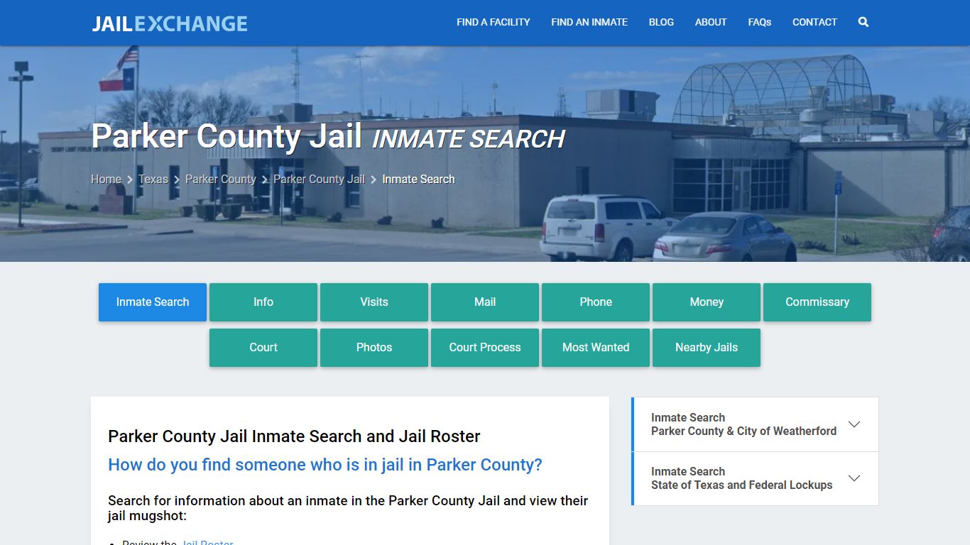 Inmate Search: Roster & Mugshots - Parker County Jail, TX - Jail Exchange